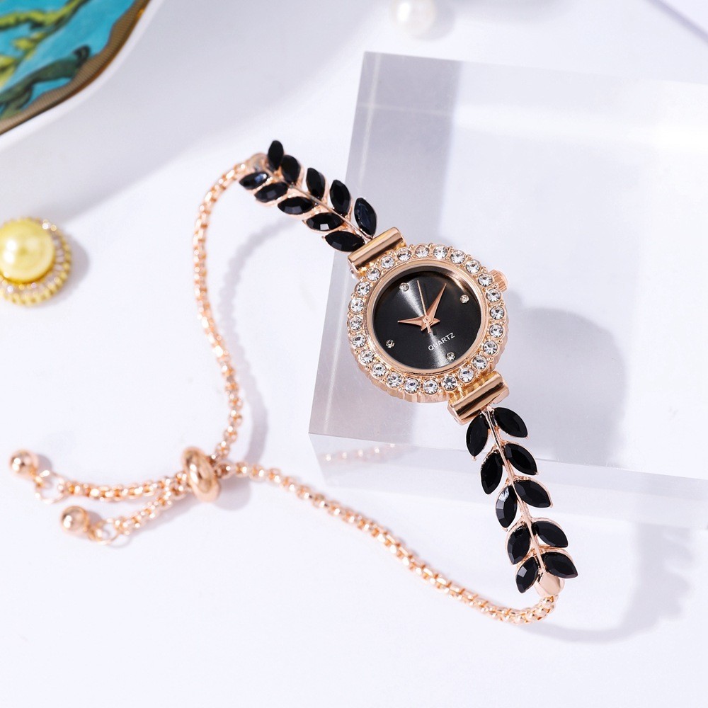 Luxury Diamond Women's Watch Beautiful Fishtail Adjustable Size Bracelet Watch WH0354
