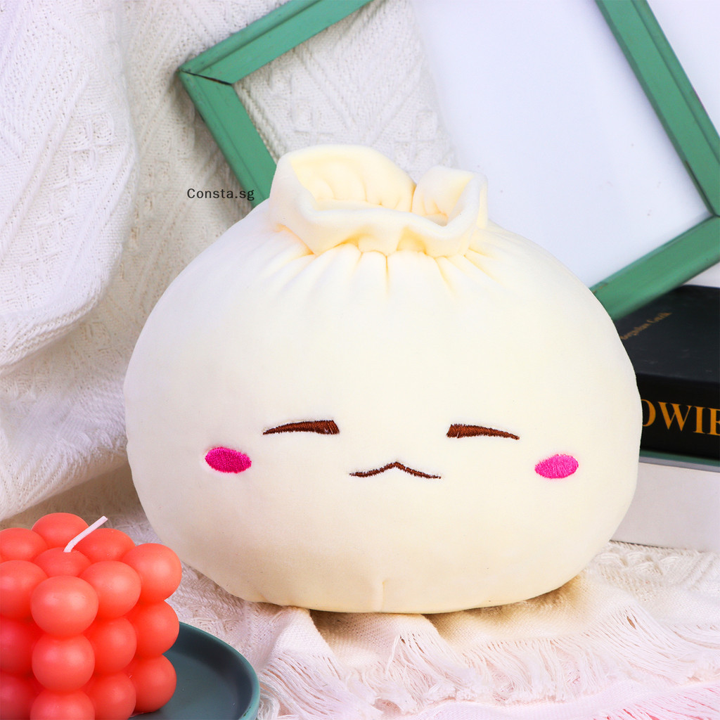 [Cons] Dumpling Plush Food Soup Dumpling Plushie Buns Dumpling Stuffed Plush Pillow SG