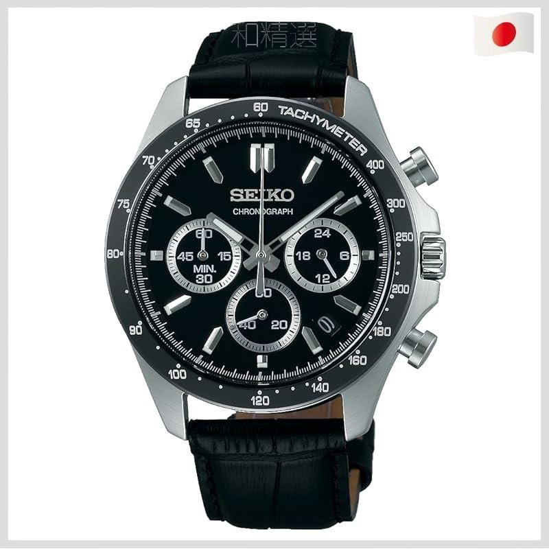 [Seiko Watch] Seiko Selection Quartz Chronograph (horizontal three-eye) SBTR021 Men's Black wristwatch