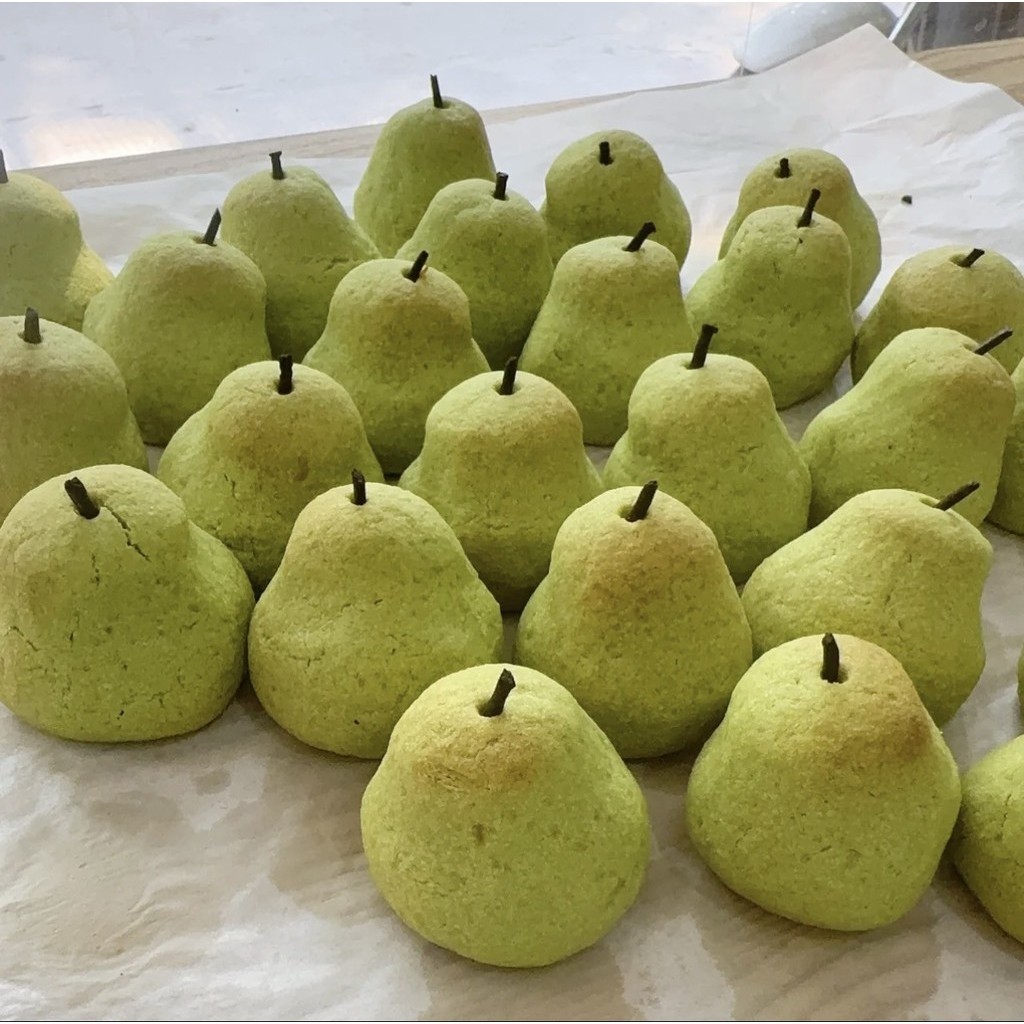 Matcha Pear Pastry 抹茶梨子奶香味凤梨酥糕点