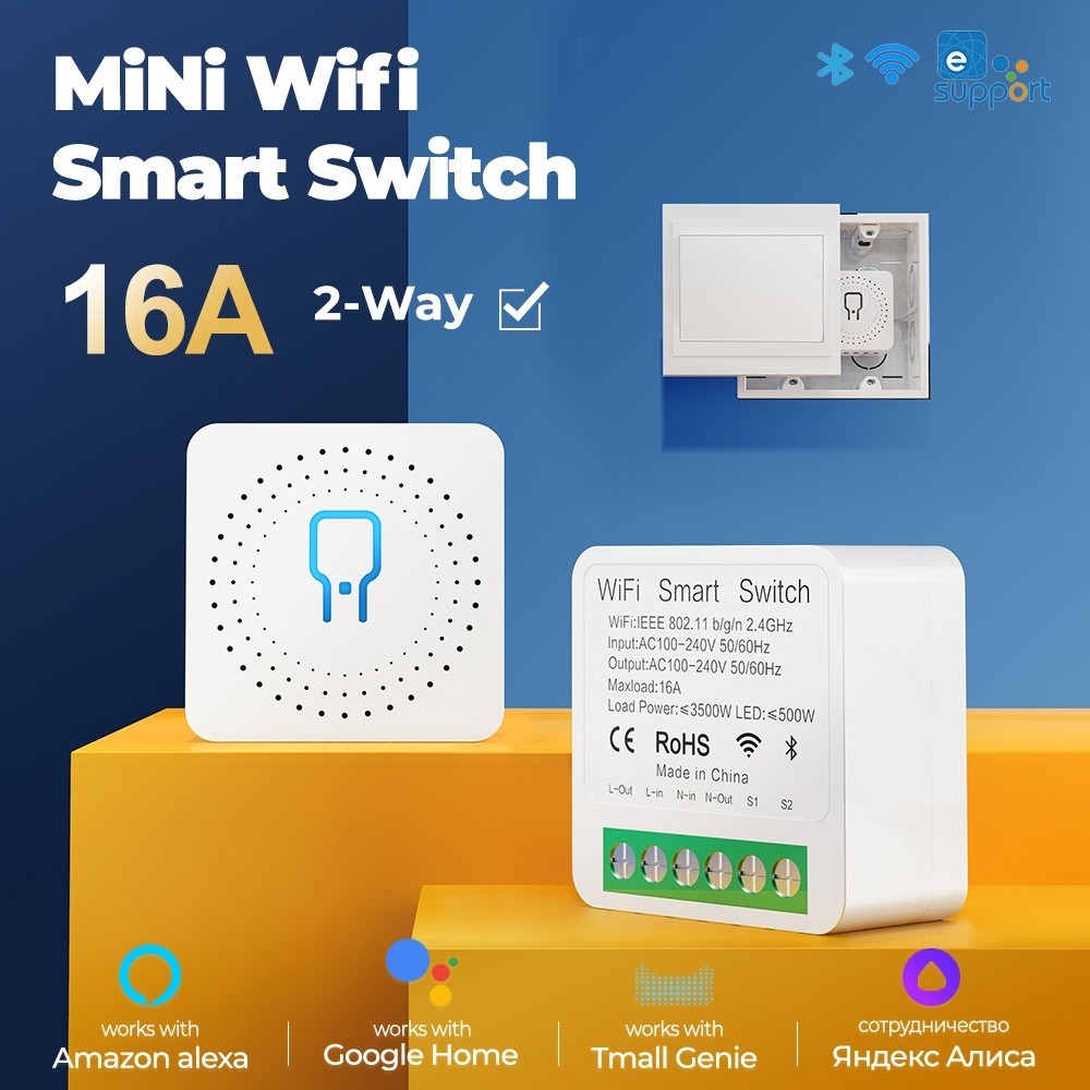 Reliable Quality SMATRUL EWeLink 16A MINIR2 Wifi DIY Smart Switch Light 2 Way Modular Circuit Breaker Wireless Remote... - Image 2