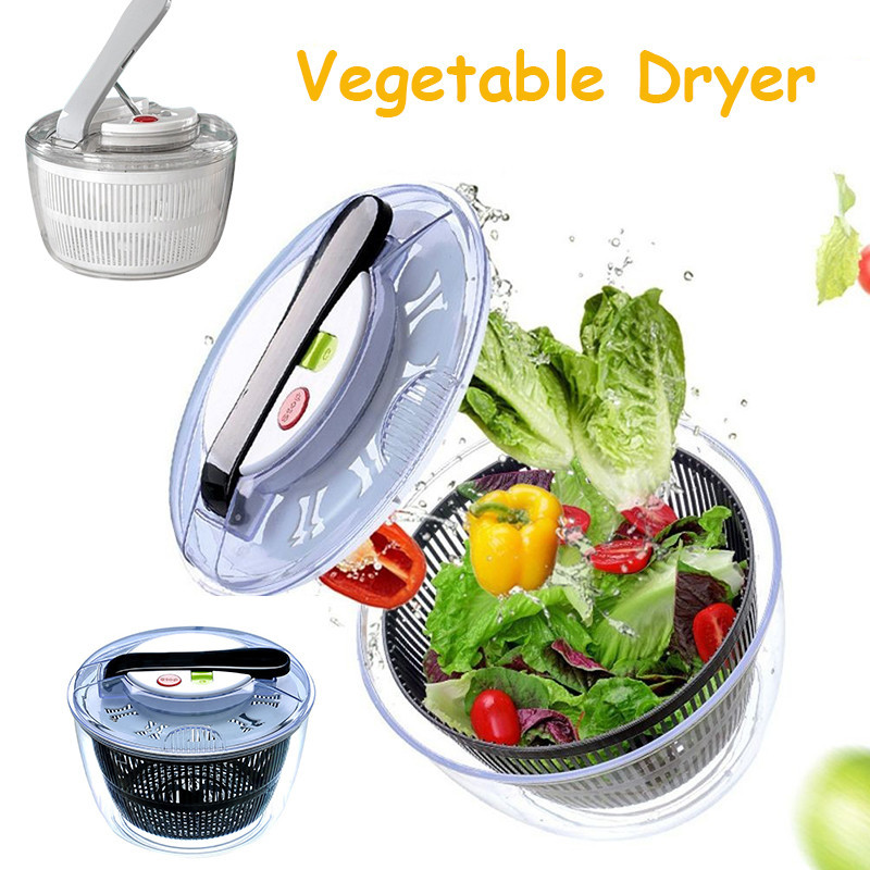 Vegetable Dryer Salad Spinner Drain Basket Fruit Wash Clean Basket Storage Household Salad Dehydrator Kitchen Tools