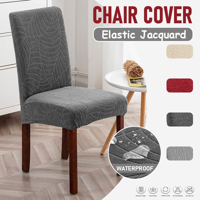 Elastic Jacquard Waterproof Dining Chair Cover Universal Thick Stretch Spandex Seat Cover Furniture Protector