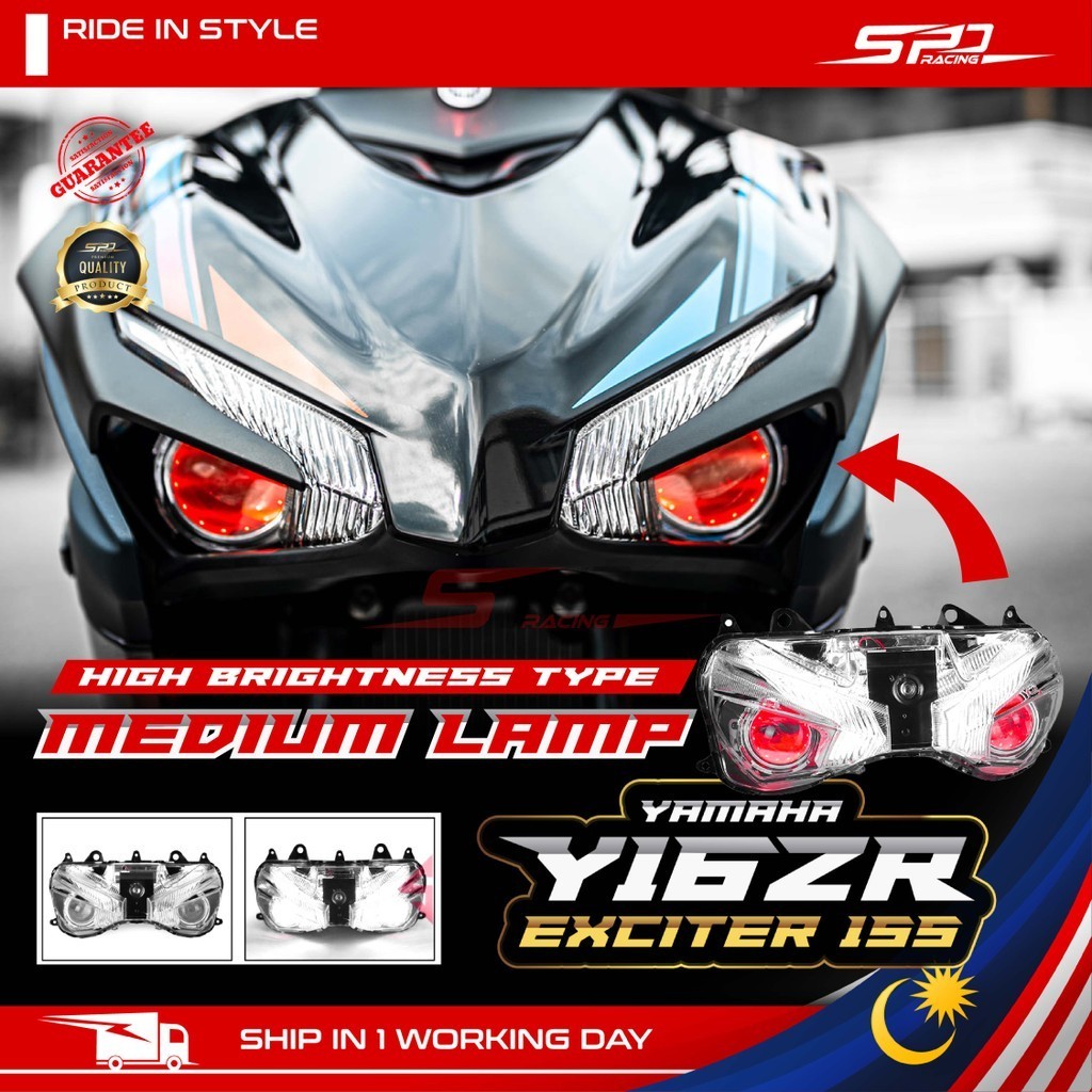 Y16 Medium Lamp I High Brightness Type I Shark Power PNP For Y16ZR YAMAHA I EXCITER 155