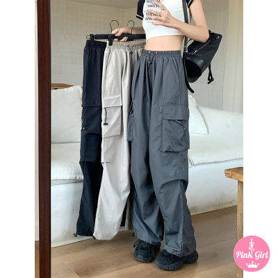 [Pink Girl] Stock and killed at a loss/girls 'trousers American quick-dry overalls women's summer thin high-waist wide pants loose sunscreen casual sportswear casual trousers brush