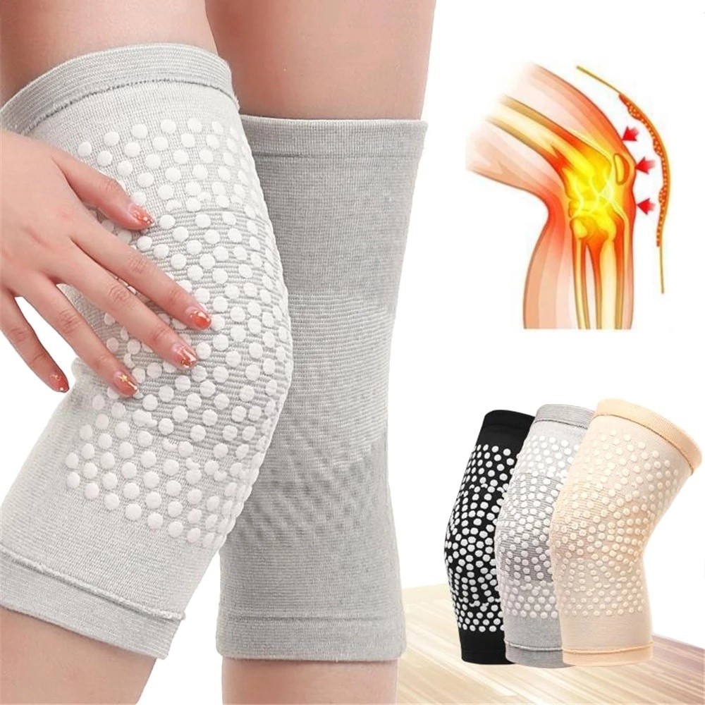 Sarung Lutut Berhaba Herbal Self heat Knee Protector Pad Pain Relief Support Massage Sakit Kaki Ubat Orang Tua Tongkat艾草