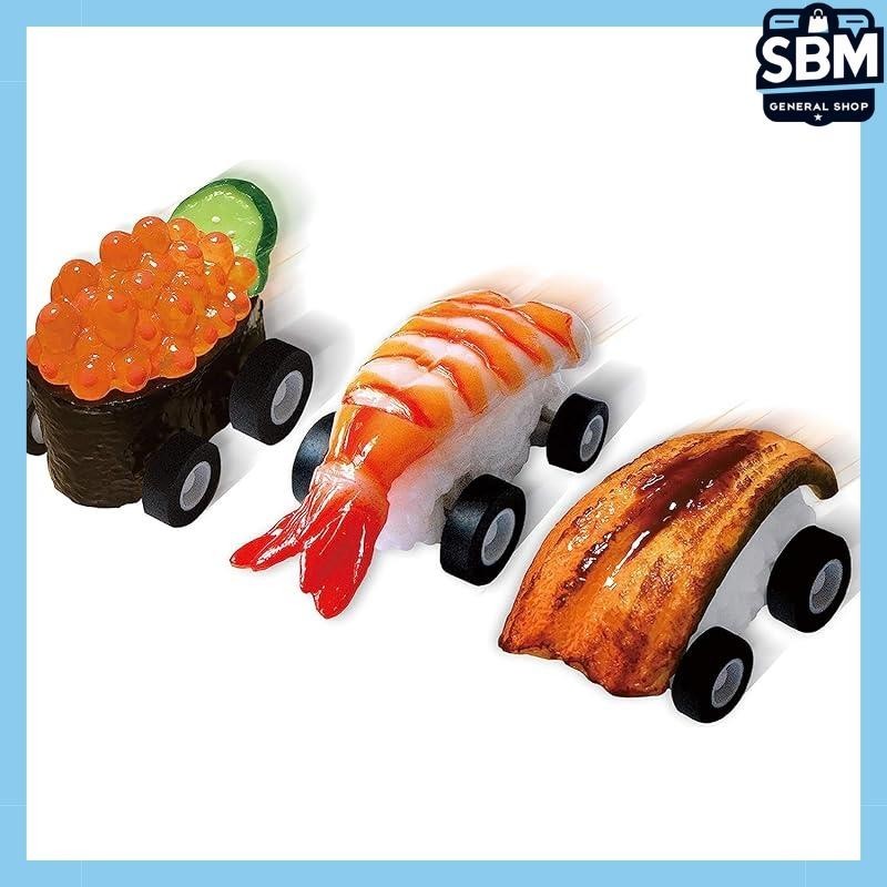 Sushi Boon 3-piece set - ikura, shrimp, and anago food samples, handcrafted by artisans, Made in Japan, pullback car, miniature car, sushi, gift, foreign souvenir, prize, fake food Sushi Boon 3-piece set - tamago, aji, and chu-toro food samples, handcraft