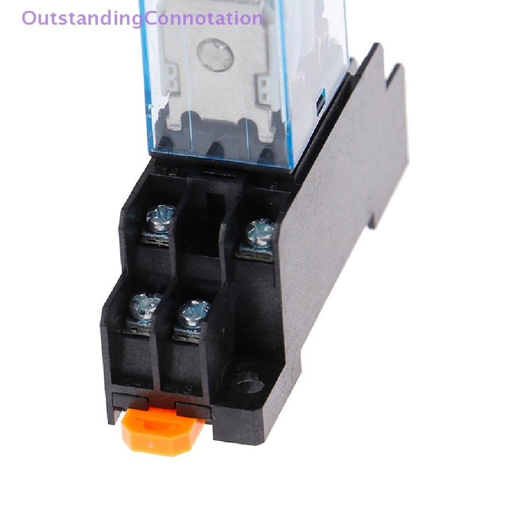 OutstandingConnotation AC220V 12VDC 24VDC 24VAC 5A 8PIN Coil Power MY2N-J Relay HH52P With Socket Base New