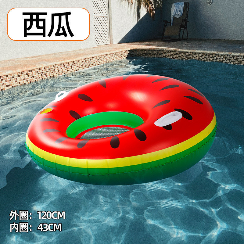 Tropical Fruits Water Hammock Adult SwimRing Tube Inflatable Lounge Chair Air Mattress For Adult Pool Float Water Toy