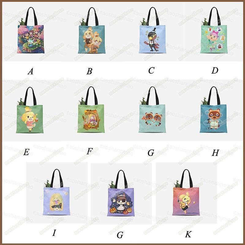 YT3 Animal Crossing Switch Cartoon Bags Game Mori Friendship Association Pattern Shopping Burlap Bag TY3