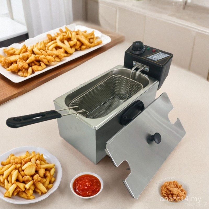 Fryer Household Fryer French Fries Maker Fryer Commercial Electric Fryer Small Fryer Stall Frying String Pan Electric Fryer Vertical