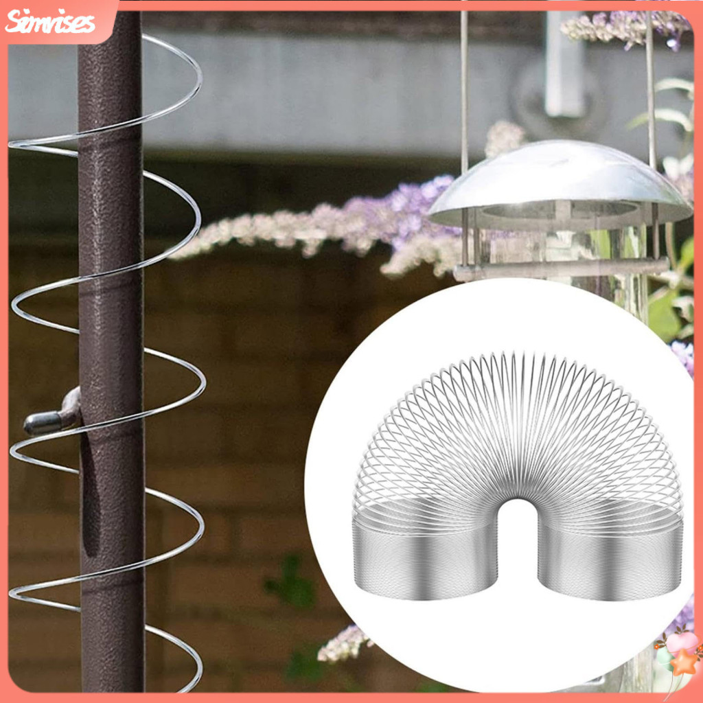 SIM| Anti-squirrel Bird Feeder Spring Wildlife Deterrent for Bird Feeding Stations Anti-squirrel Bird Feeder Guard Squirrel-proof Coil Spring Barrier for Bird Feeders 2pcs Set