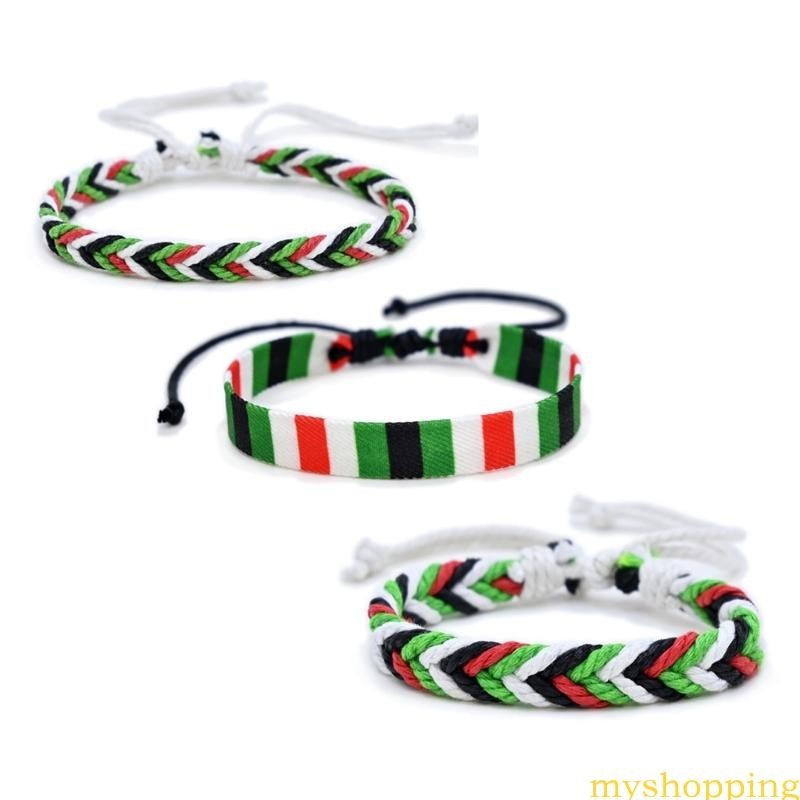 Ivy Colorful Palestinian Handmade Bracelet Adjustable Wristband Ethnic Craft Souvenir Unisex Wear Bracelet for Man