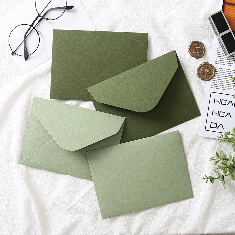 Premium Forest Green Envelope with Bronze Fire Print for Elegant Wedding Decorations and Artistic Events