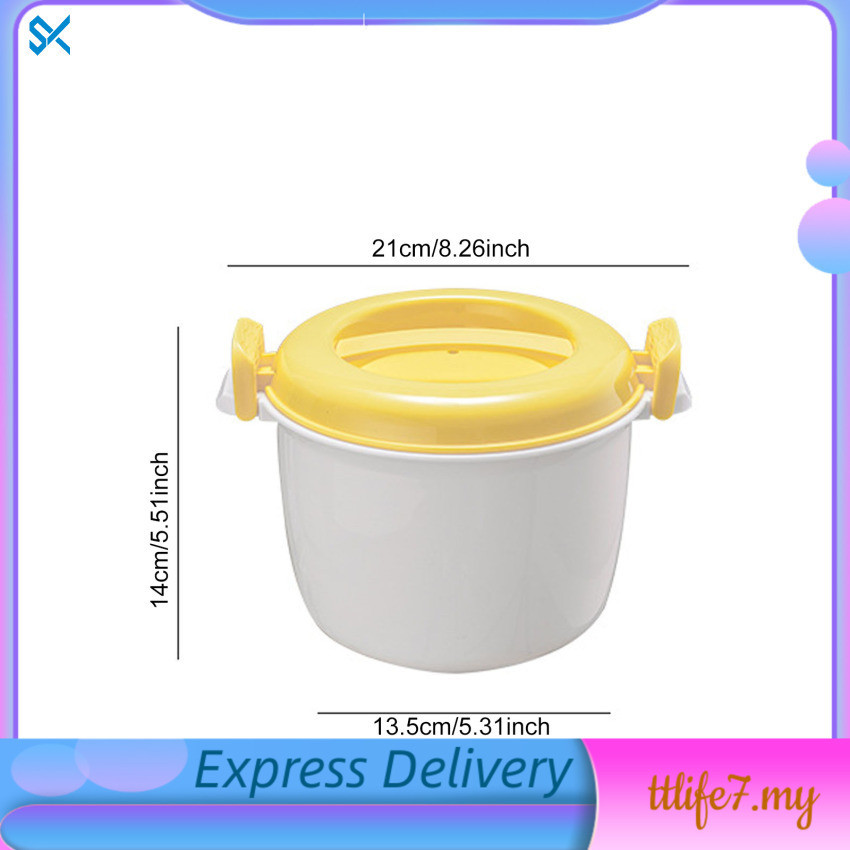 Microwave Rice Cooker Steamer Pot Pastamaker Oven Veggie Cookware Cooking Soup Pressure Pots Bowl Micro Vegetable Container