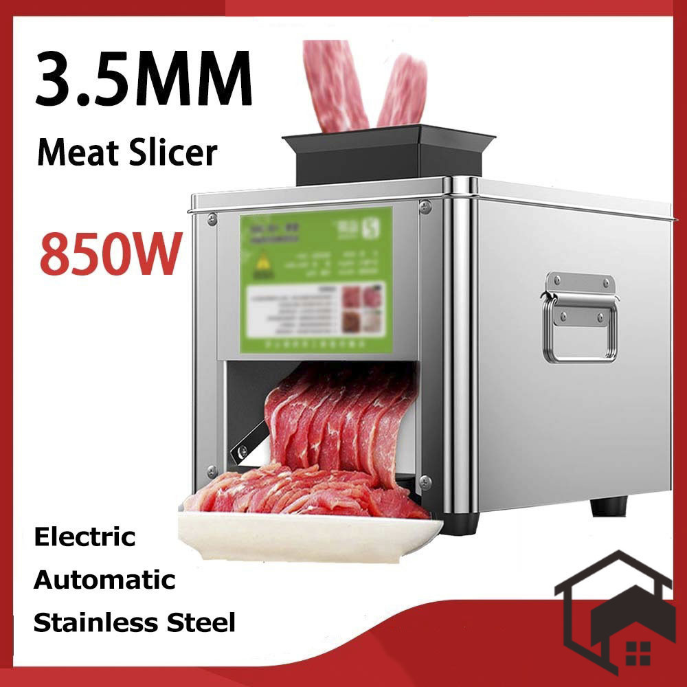 Electric Slicer Meat Cutter Automatic Meat Cutting Machine Stainless Steel Cutter Commercial 切肉机