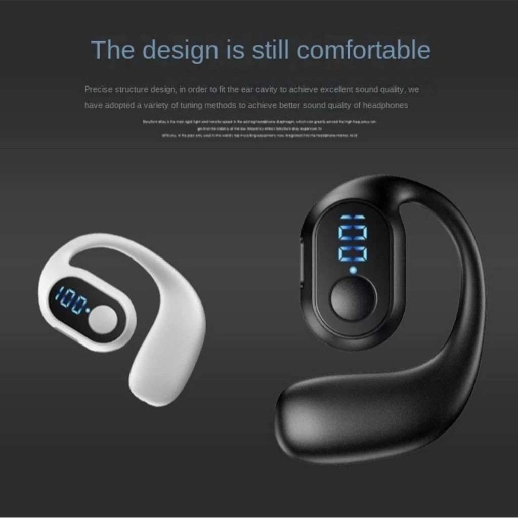 Quality Essential OWS Digital display single earbuds wireless earphone ear hook type ultra long endurance headphones ... - Image 5