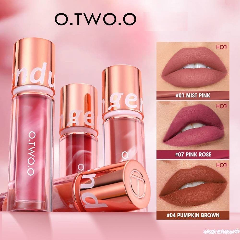 O.TWO.O Lollipop Liquid Lipstick Light Mist Velvet Matte Lip Glaze Dual-use Lips Cheeks Long-lasting Non-sticky Lip Tint