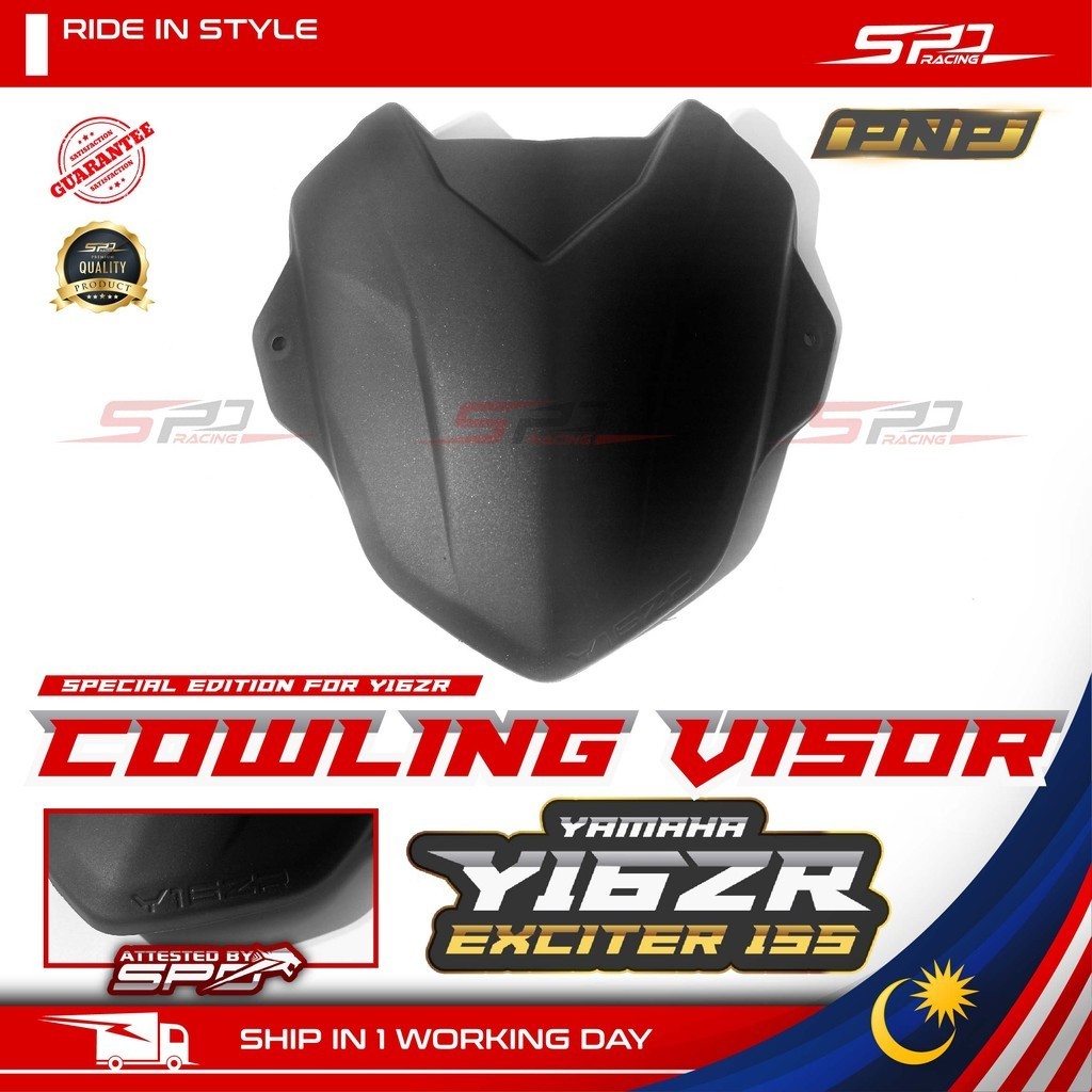 Y16 Cowling Visor I Windshield Special Edition - Matte Black 100% ABS Material PNP For YAMAHA Y16ZR I EXCITER 155
