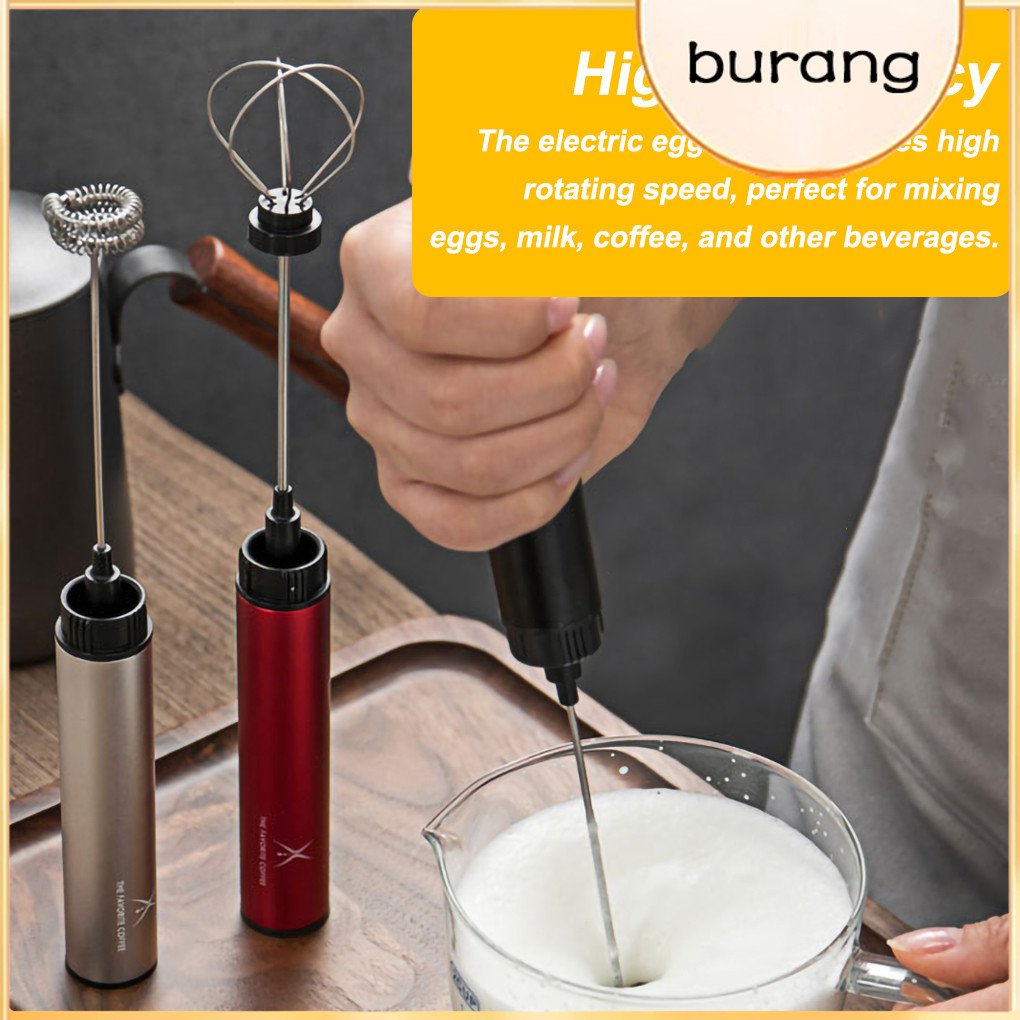 【Buran】1/2 Electric Mixer Hand Milk Stirrer 3 Speed Adjustable Frother Coffee Foam Maker Cooking Baking Blender Chef Home Appliances