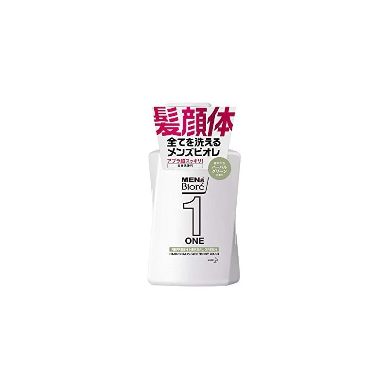 【from Japan】Men's Biore ONE All-in-One Full Body Wash, Fruity Savon Fragrance Pump