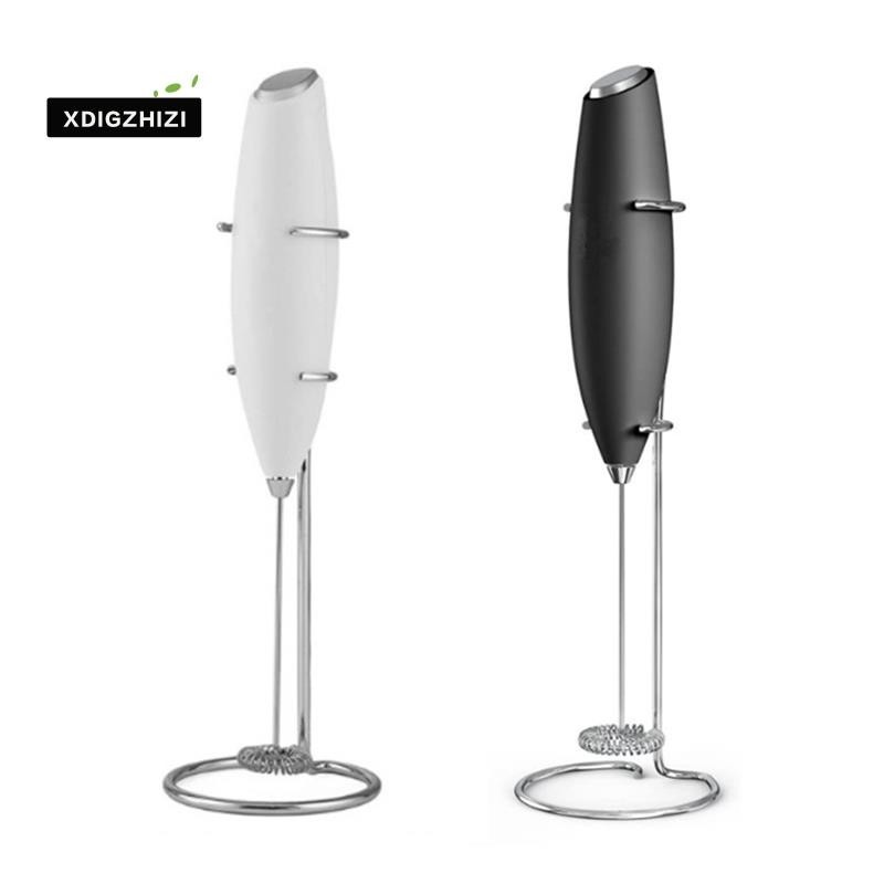 Milk Frother Hand Mixer Stainless Steel Electric Matchas Whisk Handheld Mixer with Stand for Coffee Greens Protein &More