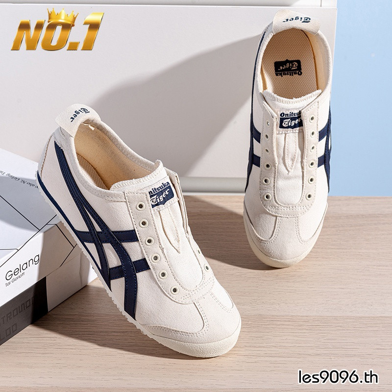 2023 Exclusive shop original Tiger Shoes 66 Classic 66 bronzing casual small white shoes men's and women's board shoes sports running shoes a pedal lazy canvas shoes Eu36-45