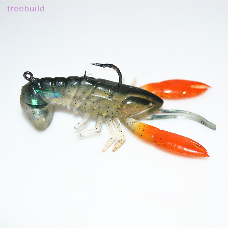 [treebuild] Crayfish Fishing Lures 8cm 14g Soft Bait Soft Lobster Shrimp Claw Bait Crawfish Larvae Artificial Realistic Durable Lobster Tongs Soft [HOT]