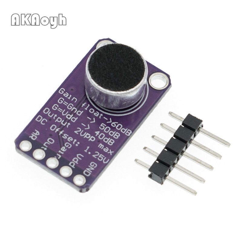 MAX9814 Microphone AGC Amplifier Board Module Auto Gain Control Programmable Attack and Release Ratio Low THD