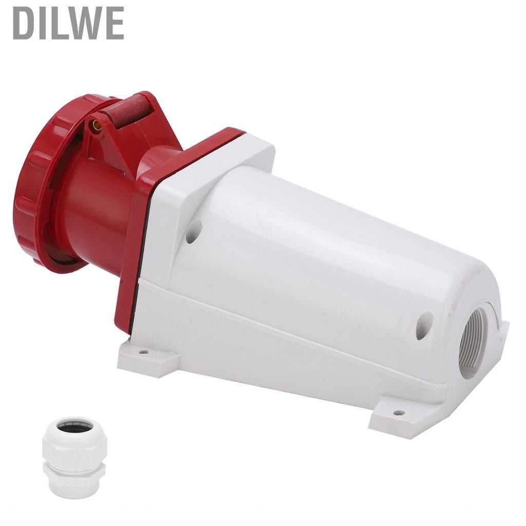 Dilwe Industrial Electric Coupler PA66 5‑Pin 63A Plug for Commercial Operation Parking Lot