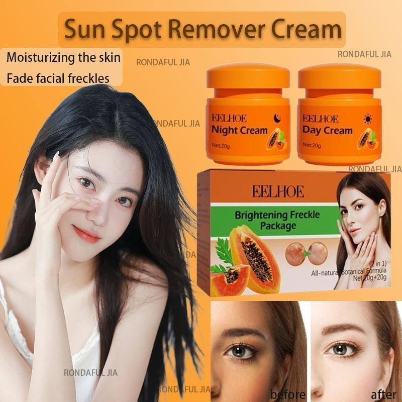 Sun Spot Remover Cream Papaya Brightening Dark Spots Remover Effective Freckles Removal Skincare for Body and Face wsdmy