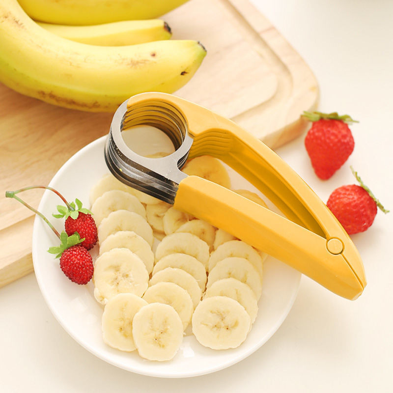 Fruit% Tool Slicer Slicer Slicer Cutting Tool Ham Banana Cutting Handy Tool Banana Creative Praise Rate Divider Super