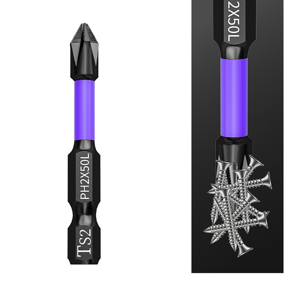 Hardware Professional 6PCS PH2 Magnetic Batch Head Cross Screwdriver Impact Drill Bit Screw 25-150mm Build - Image 5