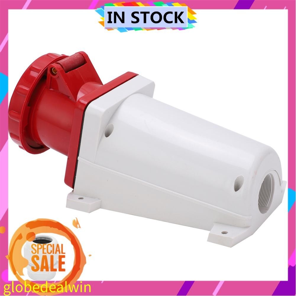 Globedealwin Industrial Plug 5‑Pin Electric Coupler 380‑415V IP67 Waterproof for Parking Lot Commercial Operation