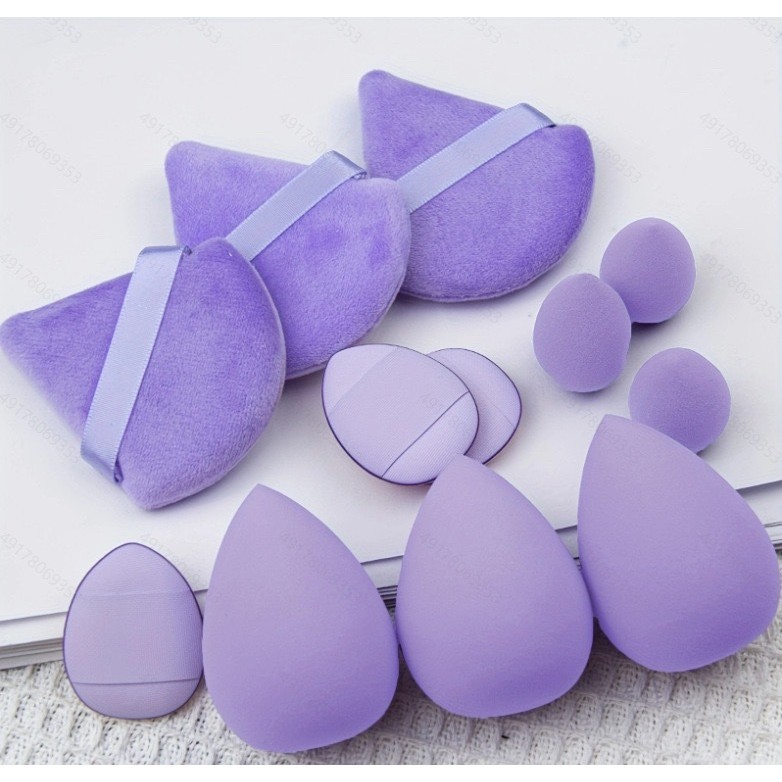 12pcs Small, Medium and Large Combination Set Makeup Puff Essential for Beginners