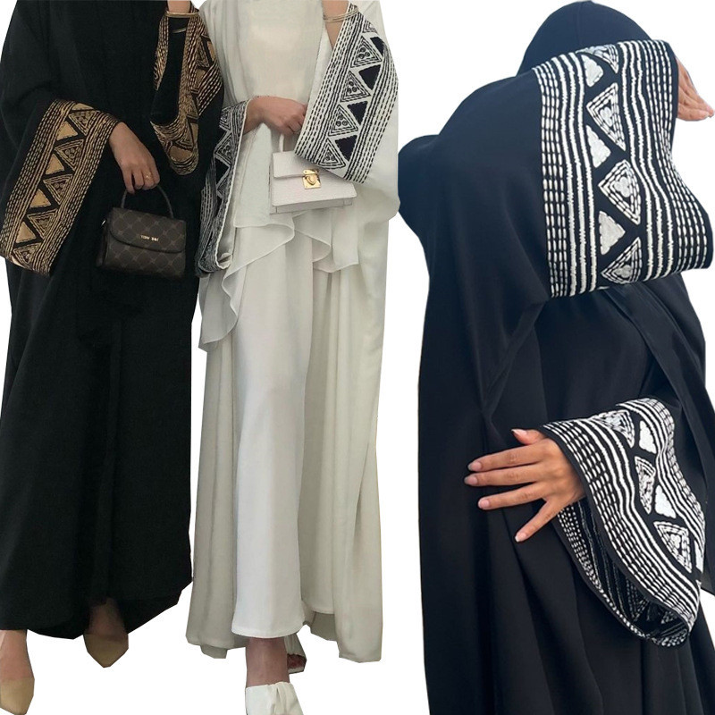 China Special Sale~MQ107 Foreign Trade Cross-Border E-Commerce Independent Station Arabian Embroidered Embroidered Robe Fashionable Outer Wear Abaya20240703