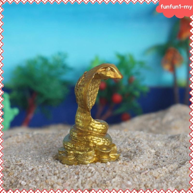 [FunfuneeMY] Figurine Resin Sculpture Feng Shui Ingots Snake Statue Animal Figure Miniature