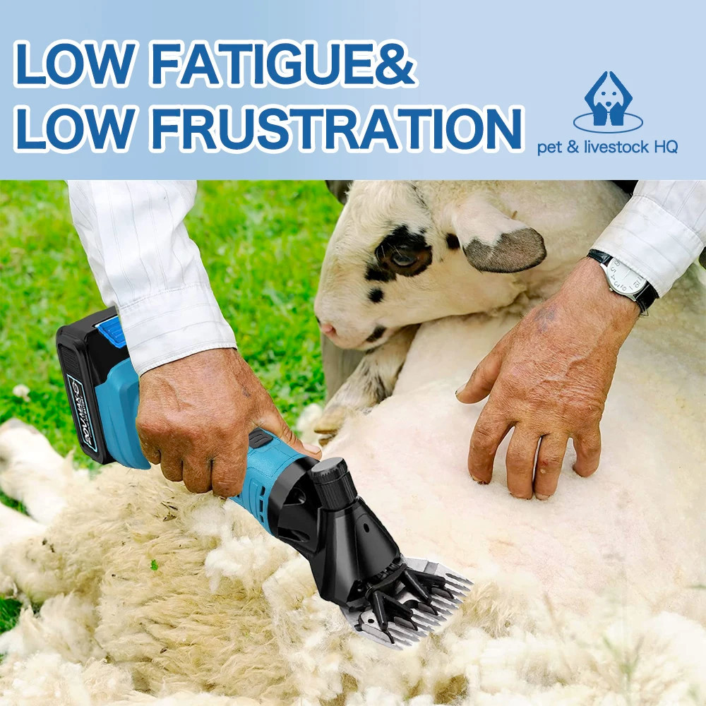 Farm Animals Hair Trimming Machine6 Speed 13 Teeth Wireless Portable Electric Wool Shears Handheld Sheep Shearing Clipper