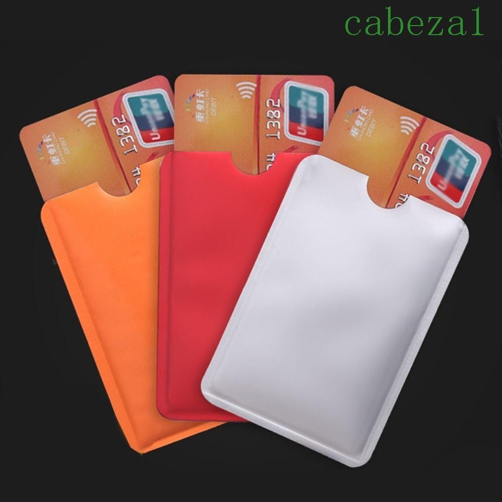 CABEZA Anti Scan RFID Blocking Sleeve Read proof 10 Pcs Aluminum Foil Card Wallet Cover Contactless Anti-Scan Card Sleeve