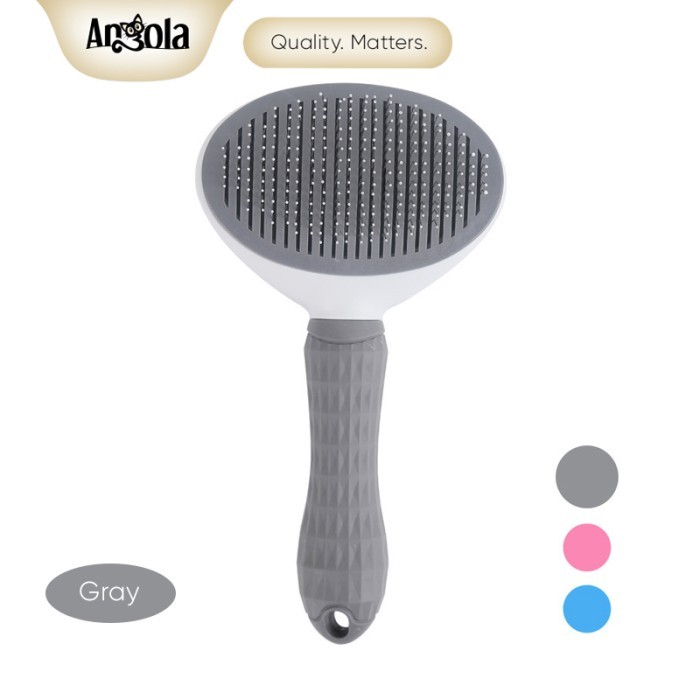 5D4F- Popular Mall~[Affordable] Cat Dog Grooming Comb F01 Pet Grooming Brush Animal Care - Grey