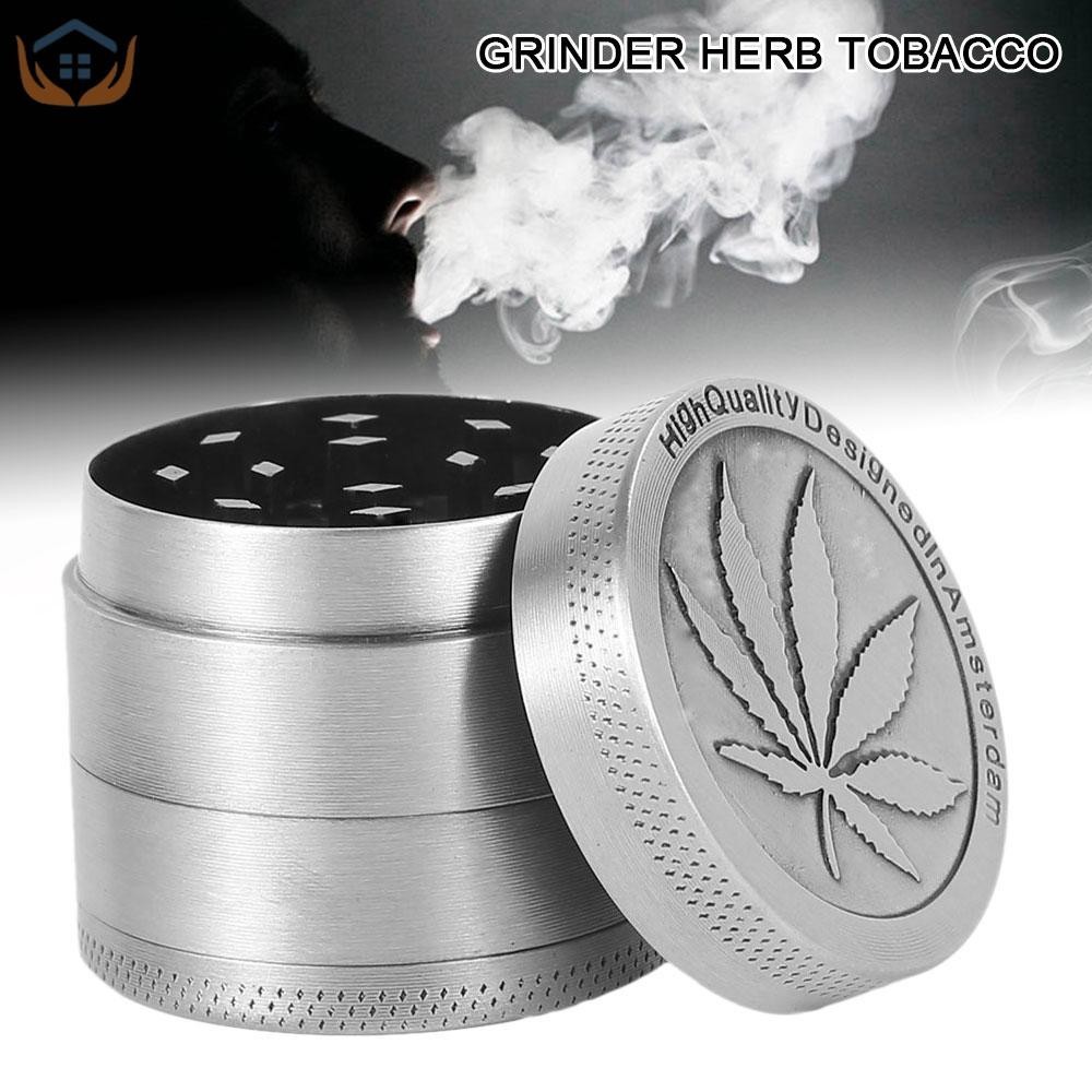 Zinc Alloy Herb Grinder with 4 Layers Metal Spice Grinder with Pollen Catcher Sharp Teeth SHOPSKC7837