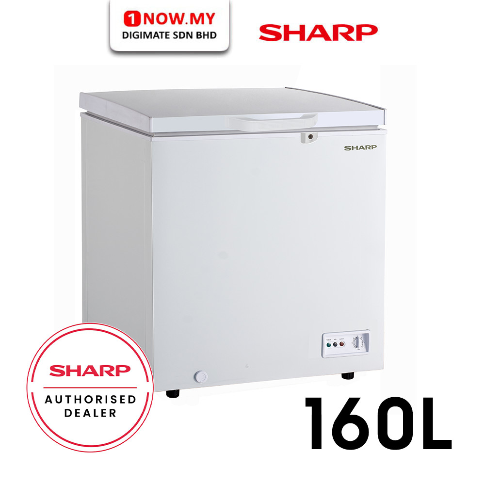 SHARP 160L Chest Freezer SJC168-WH | Energy Saving Durable Safety Lock Peti Sejuk Dada Sabah 冷藏柜