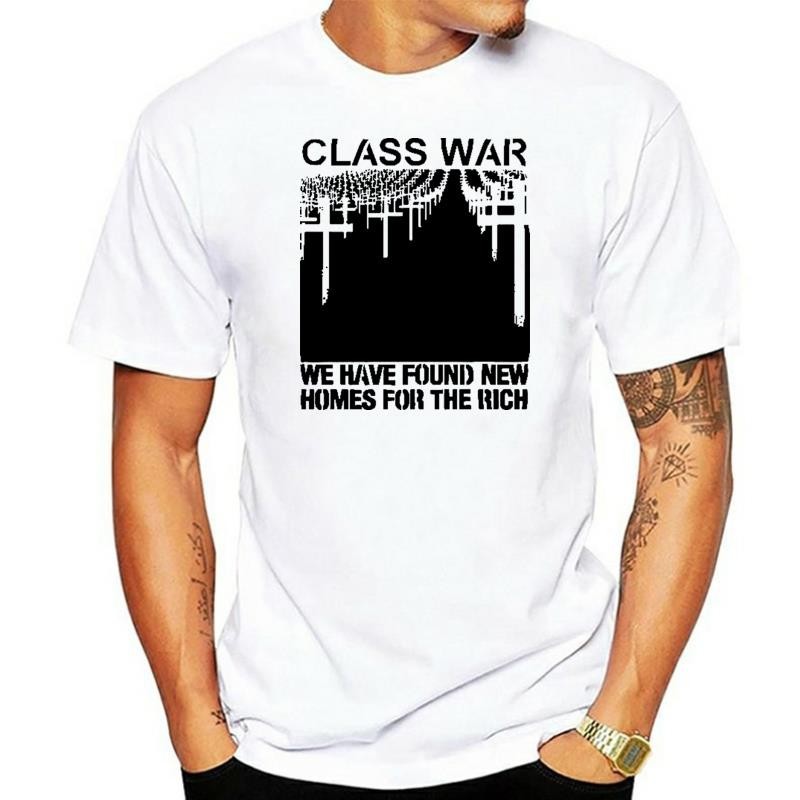 Class War Political Left Wing T Shirt Anarchist Protest Punk Rock Graphic Tee Customize Tee Shirt