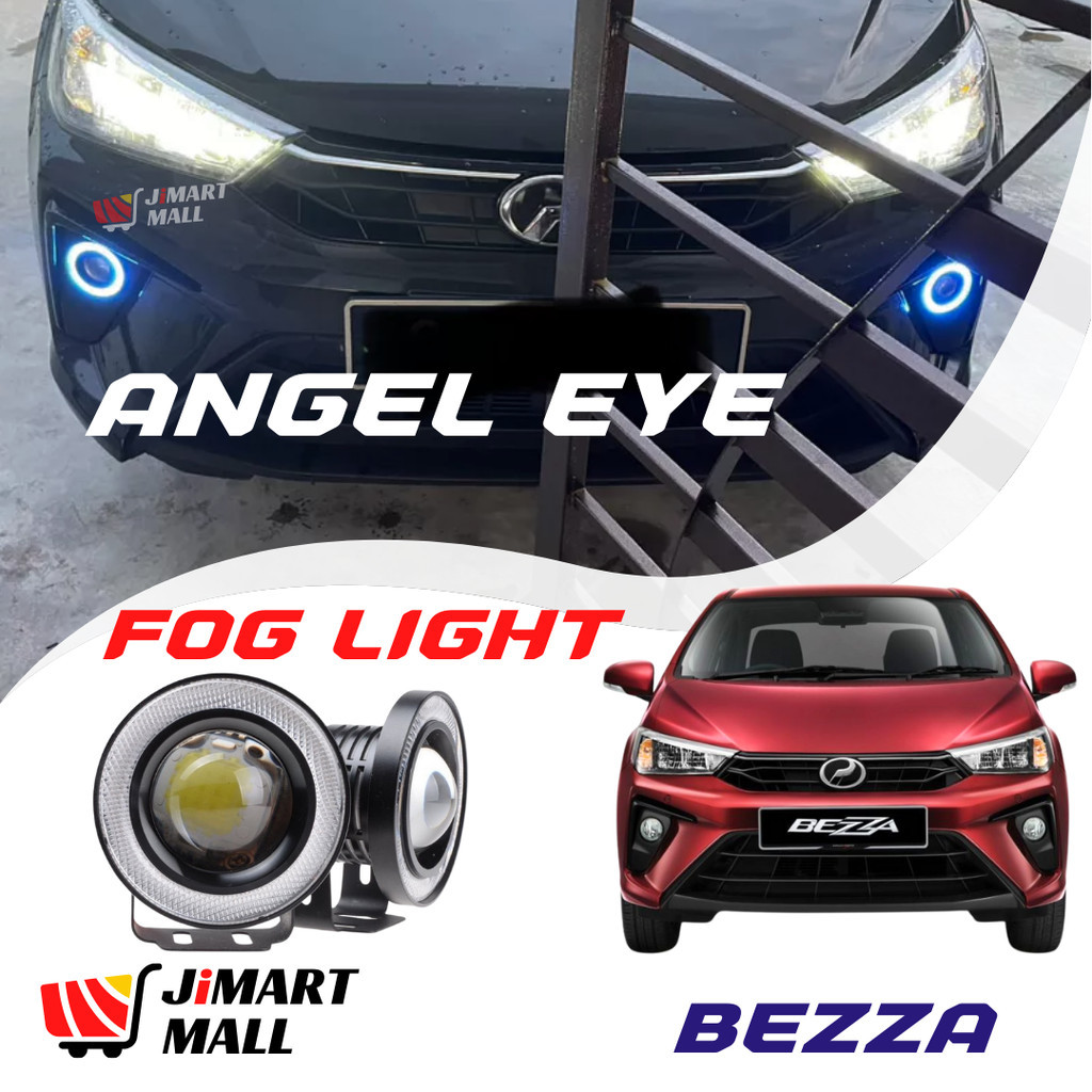 PERODUA BEZZA ANGEL EYE LED FOG LAMP SPOTLIGHT Halo Ring Light COB Lampu Bawah Kereta eagle eye DRL