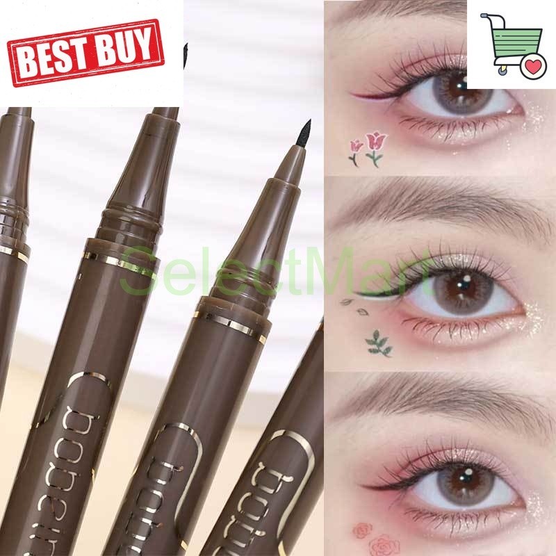 SM -Super Fine Black Silky Liquid Eyeliner Pen Waterproof Delicate Lying Silkworm Eye Liner