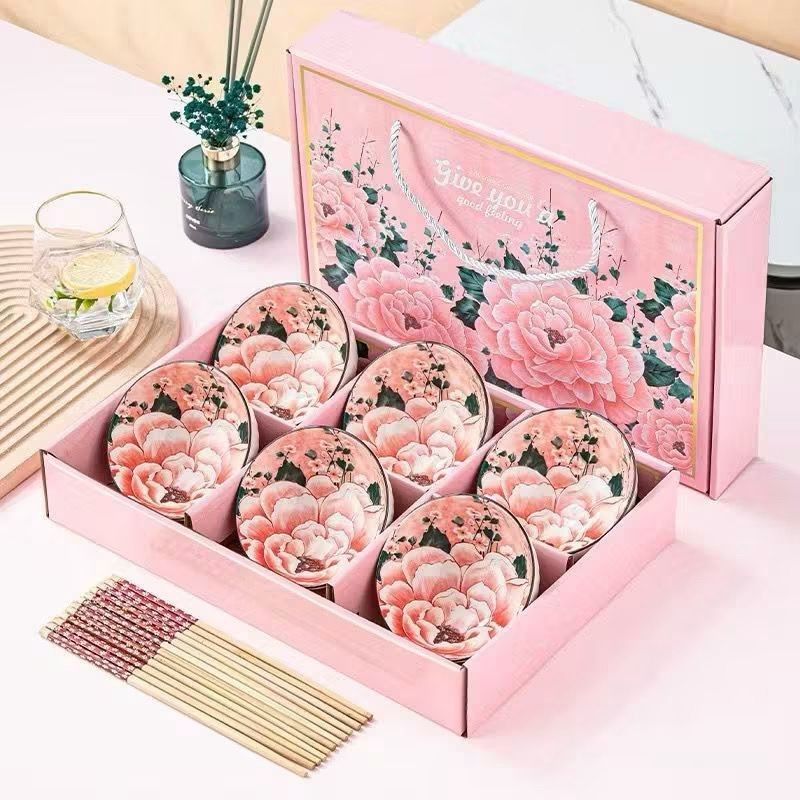 Bohemian Rice Bowl Porcelain Bowl Ceramic Bowl Mangkuk Keramik Soup Bowl Doorgift Wedding Gift set Dinnerware hadiah