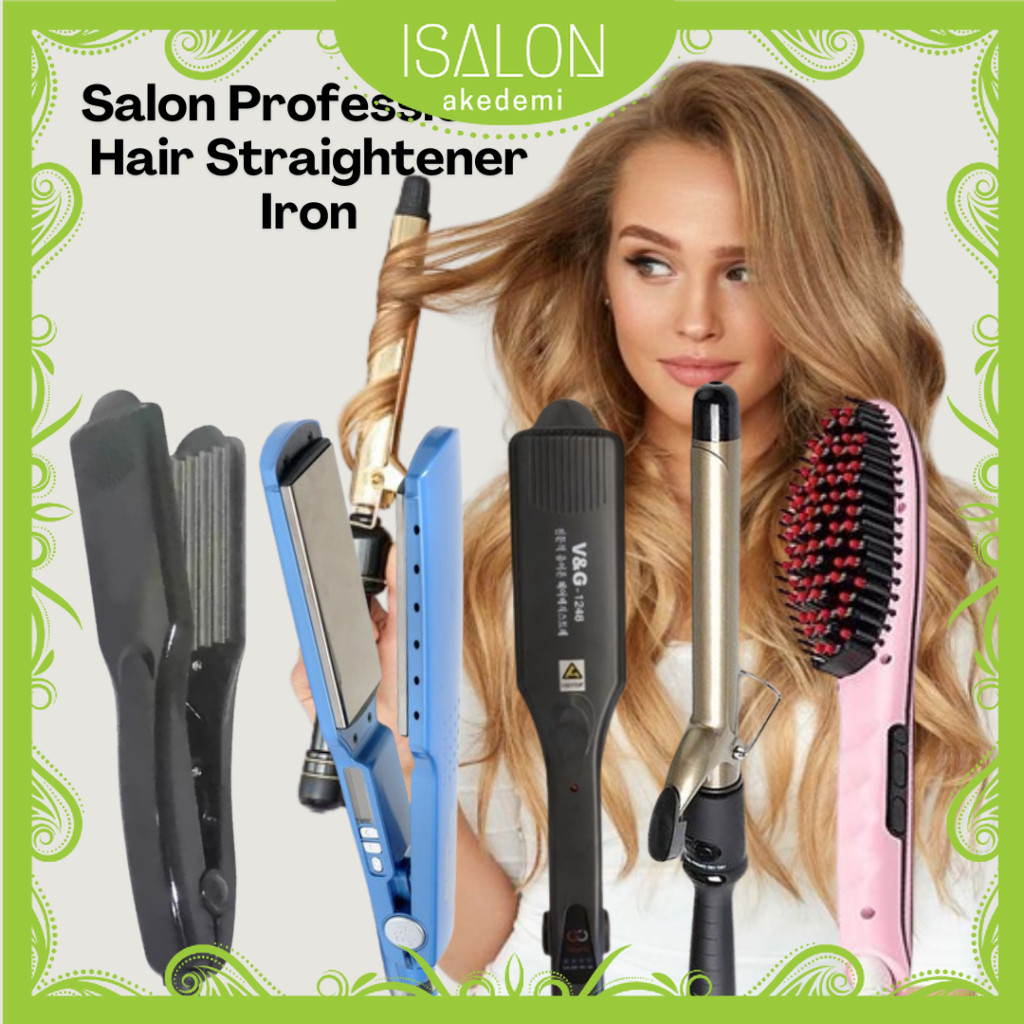 SALON PROFESSIONAL USE IRON MACHINE HAIR STRAIGHTENER & CURLY TONG MURAH!