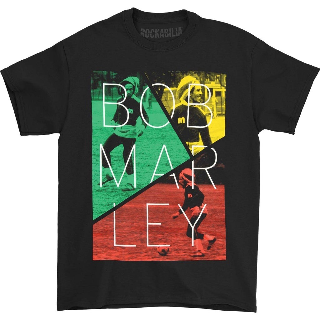 Bob MARLEY Soccer Split T-Shirt Band Merchandise T-Shirt - Adult T-Shirt - Men's T-Shirt