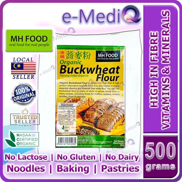 MH Food Organic Buckwheat Flour - 500gm [Gluten Free | Non GMO] (荞麦粉) (Exp: Jun/2027)