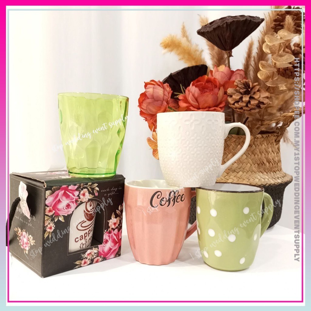 DOORGIFT MUG/CAWAN GOODIES/COFFEE MUG/CORPORATE MUG/伴手礼/陶瓷杯/纪念品/DOORGIFT KAHWIN/SOUVENIR WEDDING GIFT/KCM001